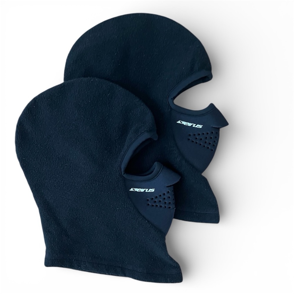Seirus Youth Combo Clava Fleece Ski Mask Balaclava 2 Pack Black XS Junior